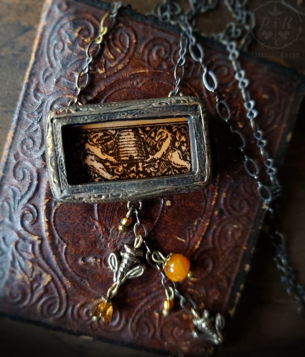 Bears & Hive & Bees ~ Pictorial Shrine Amulet For Discount