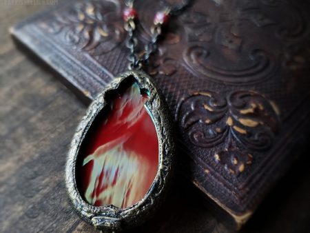 Iridescent Fire Arch Stained Glass Amulet Supply