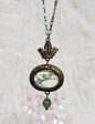 Medieval Manuscript Little Green Bird ~ Crowned Pictorial Shrine Amulet For Cheap