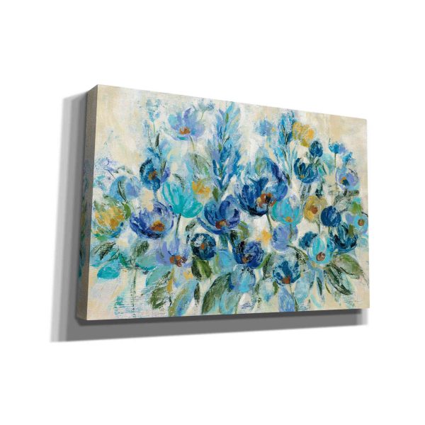 Scattered Blue Flowers  by Silvia Vassileva, Canvas Wall Art Fashion