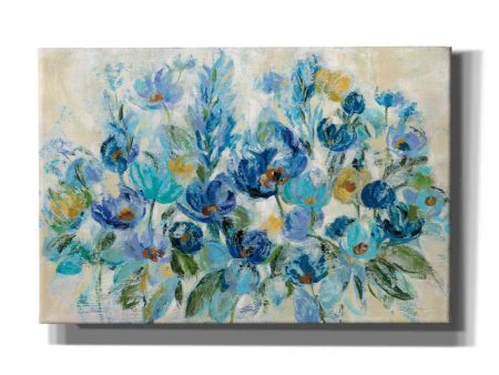 Scattered Blue Flowers  by Silvia Vassileva, Canvas Wall Art Fashion