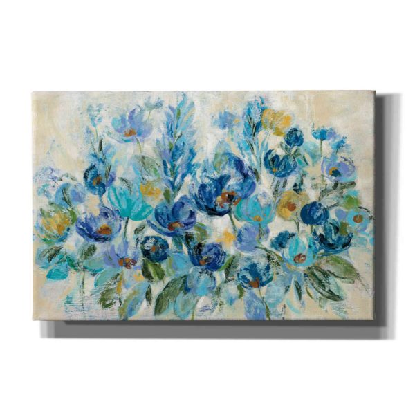 Scattered Blue Flowers  by Silvia Vassileva, Canvas Wall Art Fashion