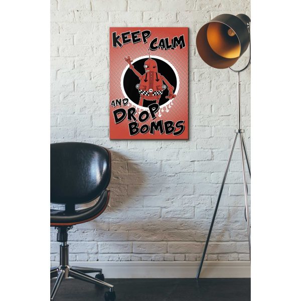 Keep Calm and Drop Bombs  by Craig Snodgrass, Canvas Wall Art Fashion