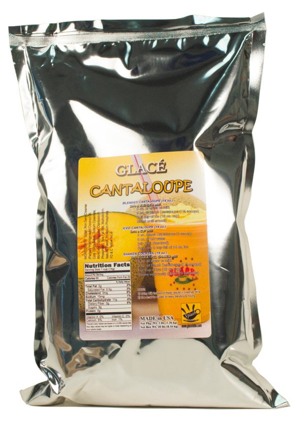 Cantaloupe 4 in 1 Mix for Bubble Tea, Smoothies, Lattes and Frappes, 3 lbs. Bag (Case 6 x 3 lbs. Bags) - Made in the USA Online Hot Sale