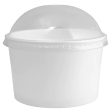 Dome Lids for 6, 8, 12 and 16 oz Plain White Ice Cream, Frozen Yogurt, Frozen Dessert Paper Cups Containers Bowls (1000 Cs) Online Hot Sale