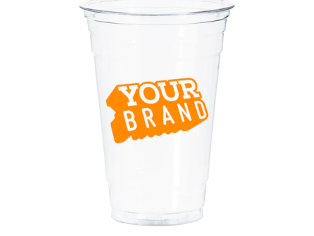 20 oz Custom Printed PET Cold Cups - 1,000 cs - 20 Cases Minimum Supply