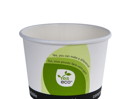 16 oz Eco Friendly Ice Cream Froyo Soup Paper Cups Containers Bowls (500 Cs) Supply