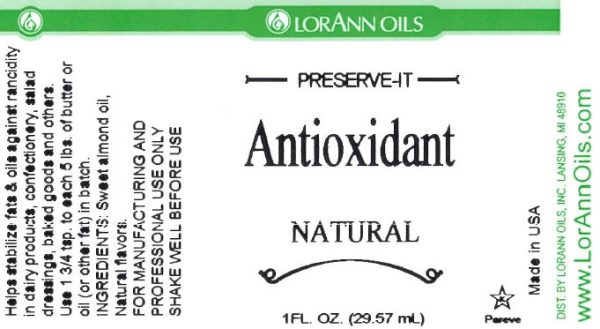 Preserve-It Antioxidant Natural - Bakery Specialty Ingredients - 16 oz. Bottle Online now