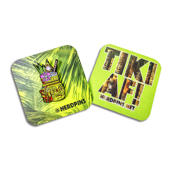 Flaming Tiki Drink Pin For Discount