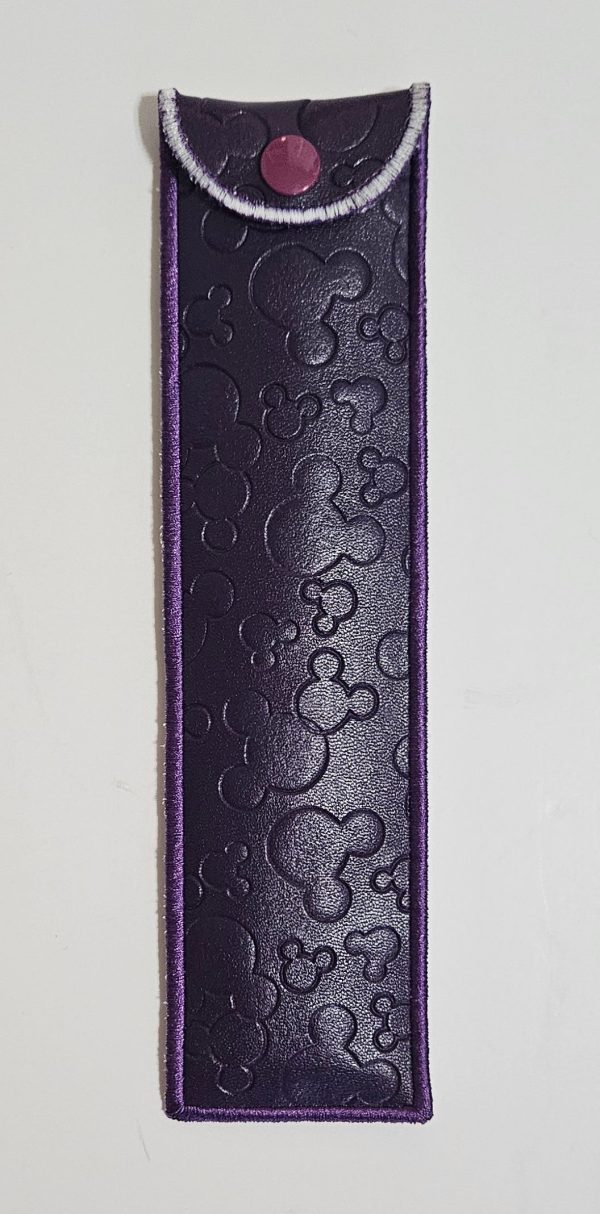 Straw Holder - Mickey Embossed Plum Online