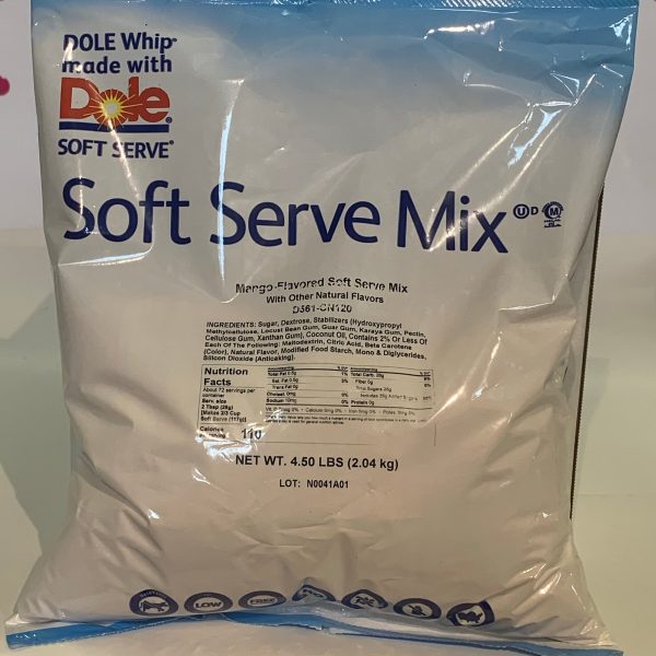 Dole Mango Soft Serve Mix - 4.4 Lbs. Bag - Case (4 X 4.4lb Bags) Supply