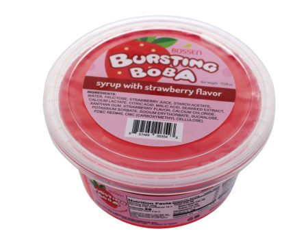 Strawberry Bursting Boba® | Popping Boba | 490g Mini Tub | 6 Mini Tubs Per Case | 90 Cases Per Pallet Online now