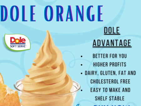 Dole Orange Soft Serve Mix  - 4.4 Lbs. Bag - Case (4 X 4.4lb Bags) Online Sale