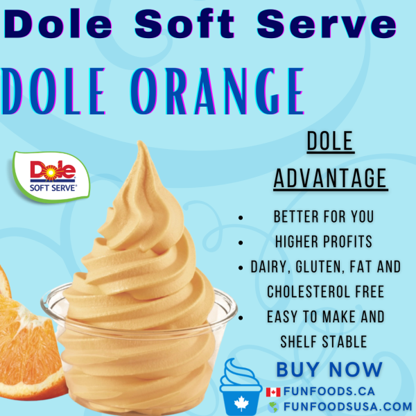 Dole Orange Soft Serve Mix  - 4.4 Lbs. Bag - Case (4 X 4.4lb Bags) Online Sale