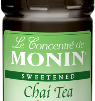 Chai Tea Concentrate - Monin - Premium Syrups and Flavourings - 4 x 1 L per case on Sale