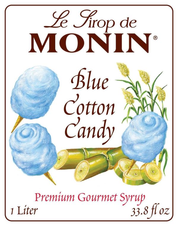 Blue Cotton Candy - Monin - Premium Syrups and Flavourings - 4 x 1 L per case Discount