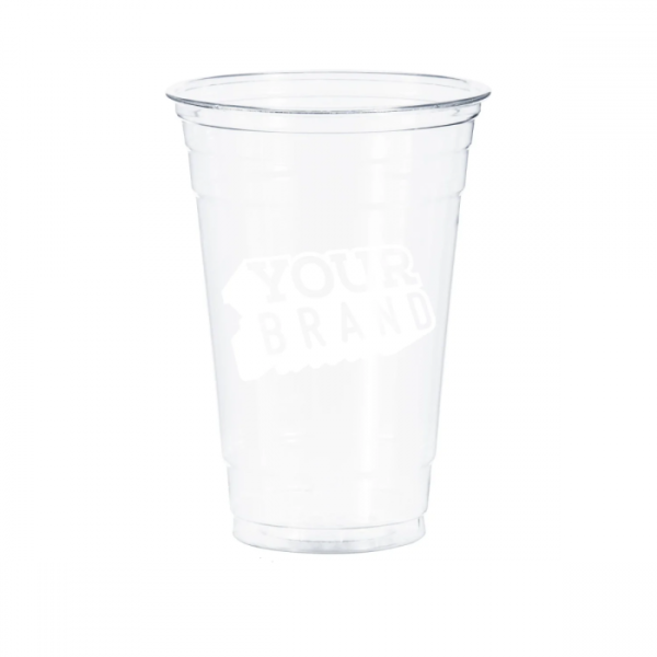 20 oz Custom Printed PET Cold Cups - 1,000 cs - 20 Cases Minimum Supply