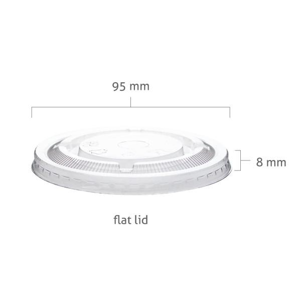 PET Flat Lids for 95mm pp cups, 2000 per case (for all three sizes 12 oz, 16 oz, and 20 oz) Also Fits 8 Oz. Paper Containers 88808 Fashion