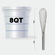 Frostline Soft Serve | Slush Mixing Bucket, Lid and Whip - Mixing Bundle Supply