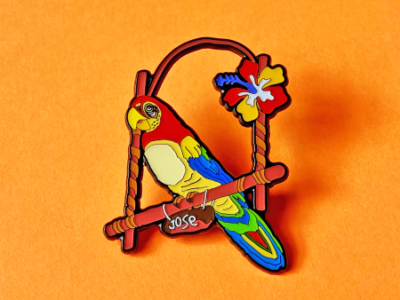 Tiki Parrot Pin Fashion