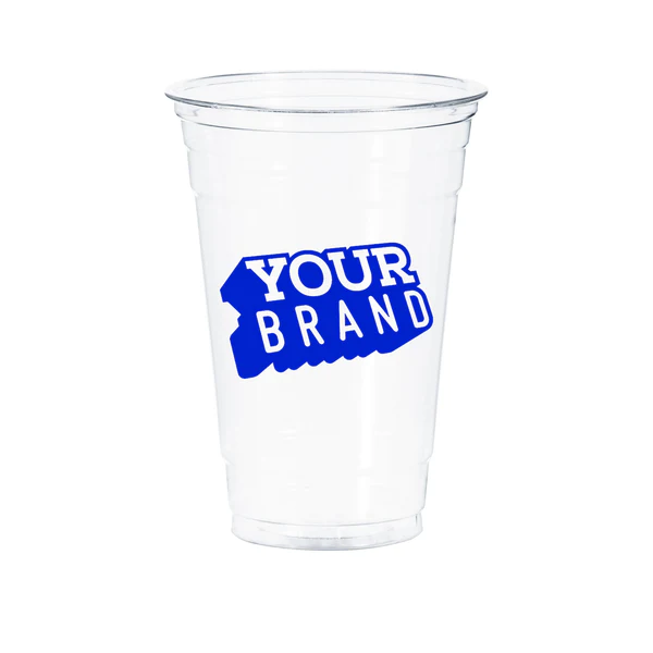 24 oz Custom Printed PET Cold Cups - 600 cs - 20 Cases Minimum Cheap