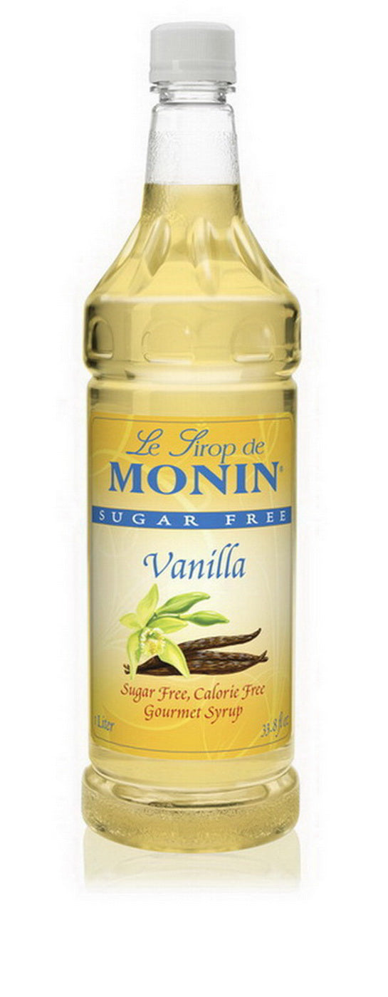 Sugar Free Vanilla - Monin - Premium Syrups and Flavourings - 4 x 1 L per case For Sale