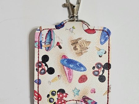 Hand Sanitizer Holder- Mickey & Minnie Beach Theme Cheap