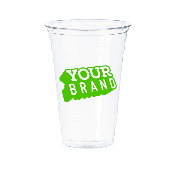 24 oz Custom Printed PET Cold Cups - 600 cs - 20 Cases Minimum Cheap