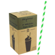 SOMI STRP8MG, Straw Paper 8  Milkshake Green Stripe Wrapped, 8x250,  7.46 LBS, PACK SIZE 2000 Cheap