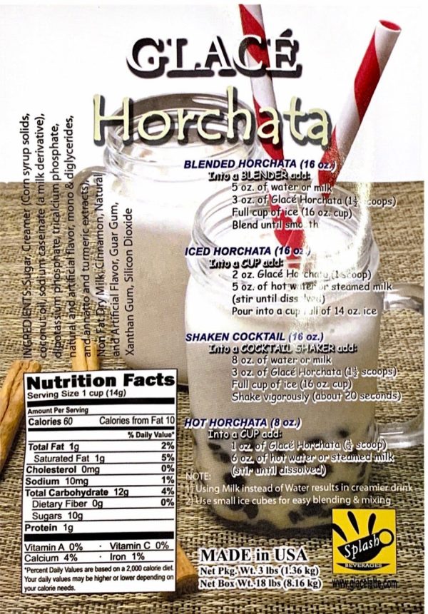 Horchata 4 in 1 Bubble Tea   Latte and Frappe Mix For Sale