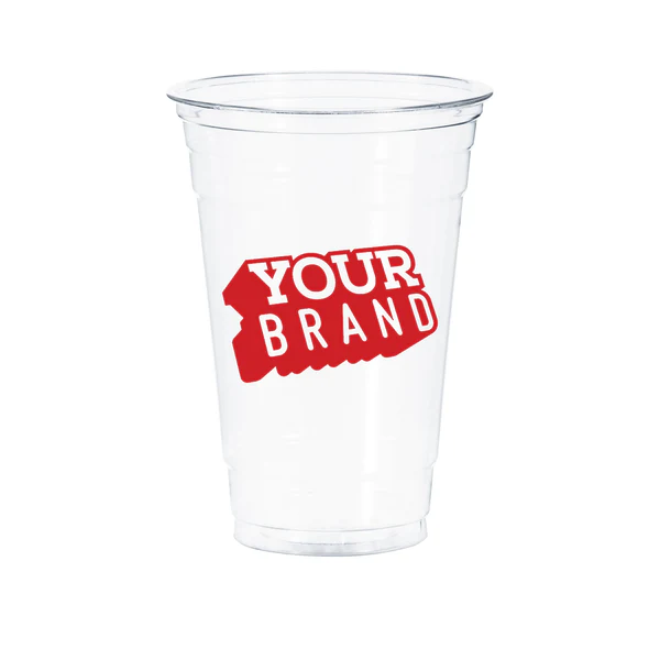 20 oz Custom Printed PET Cold Cups - 1,000 cs - 20 Cases Minimum Supply