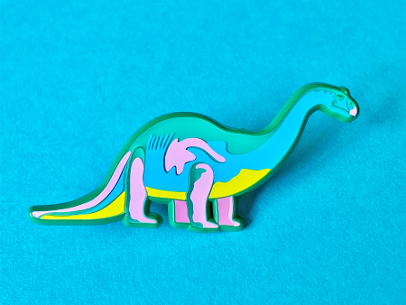 Neon Dino Pin For Sale