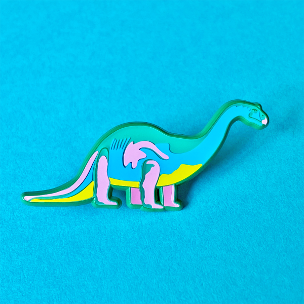 Neon Dino Pin For Sale