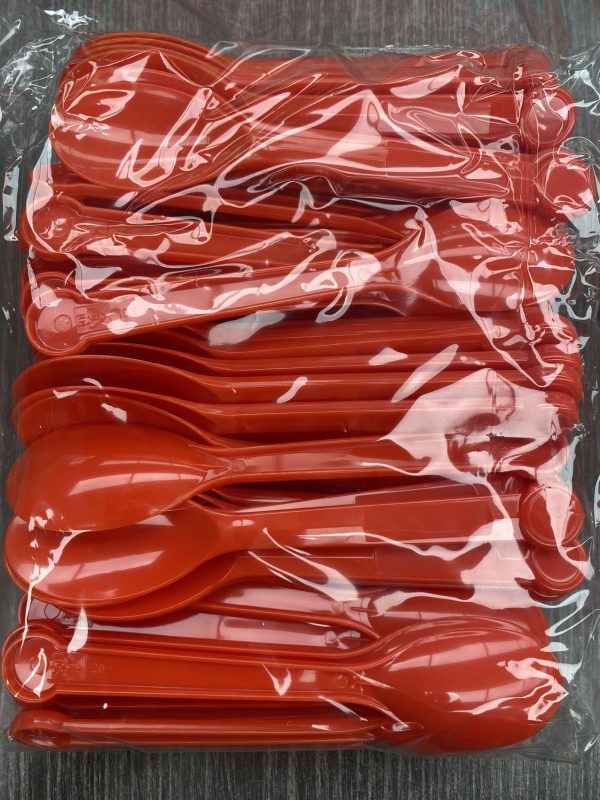 PS Spoon (Red) 100pc x 20pkt (2000 Spoons) per Case - Item #99-9376 on Sale