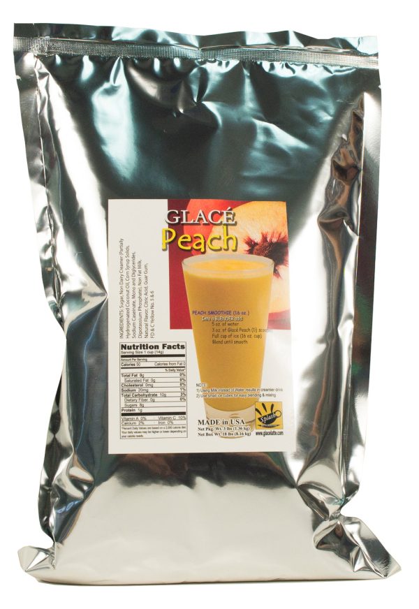 Peach 4 in 1 Mix for Bubble Tea, Smoothies, Lattes and Frappes, 3 lbs. Bag (Case 6 x 3 lbs. Bags) - Made in the USA Online