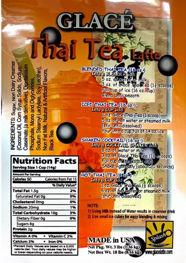 Thai Tea Latte 4 in 1 Bubble Tea   Latte and Frappe Mix Online now