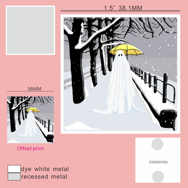 Winter Ghost Pin [Offset Layer!] For Discount