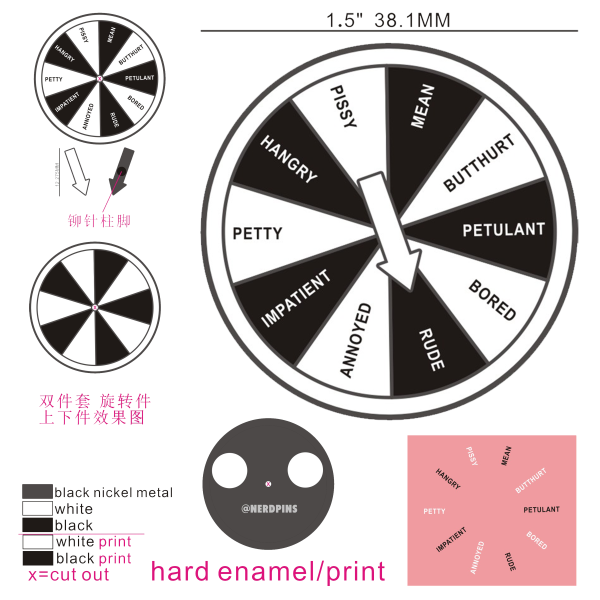 Butthurt Wheel Pin [Spins!] Online Hot Sale