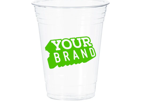 16 oz Custom Printed PET Cold Cups - 1,000 cs - 20 Cases Minimum Online