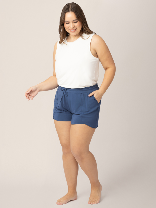 Bamboo Maternity & Postpartum Lounge Short | Slate Blue Sale