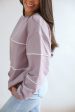 Relaxed Fit Invisible Zipper Breastfeeding Sweatshirt with Piping Sale