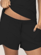 Bamboo Maternity & Postpartum Lounge Short | Black For Discount