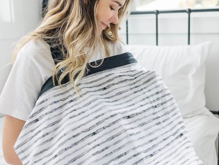 Zip & Switch Nursing Cover - Grey & Stripes Online Hot Sale