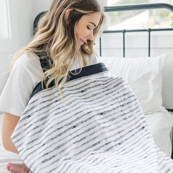 Zip & Switch Nursing Cover - Grey & Stripes Online Hot Sale