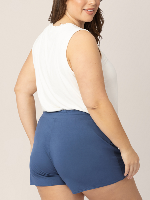 Bamboo Maternity & Postpartum Lounge Short | Slate Blue Sale