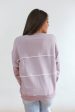 Relaxed Fit Invisible Zipper Breastfeeding Sweatshirt with Piping Sale