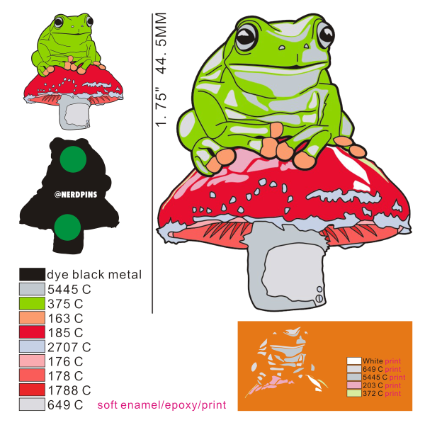 Mushroom Frog Pin Online