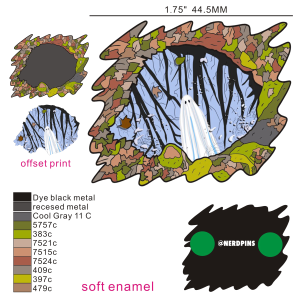 Ghost Puddle Pin [Offset Layer!] For Cheap